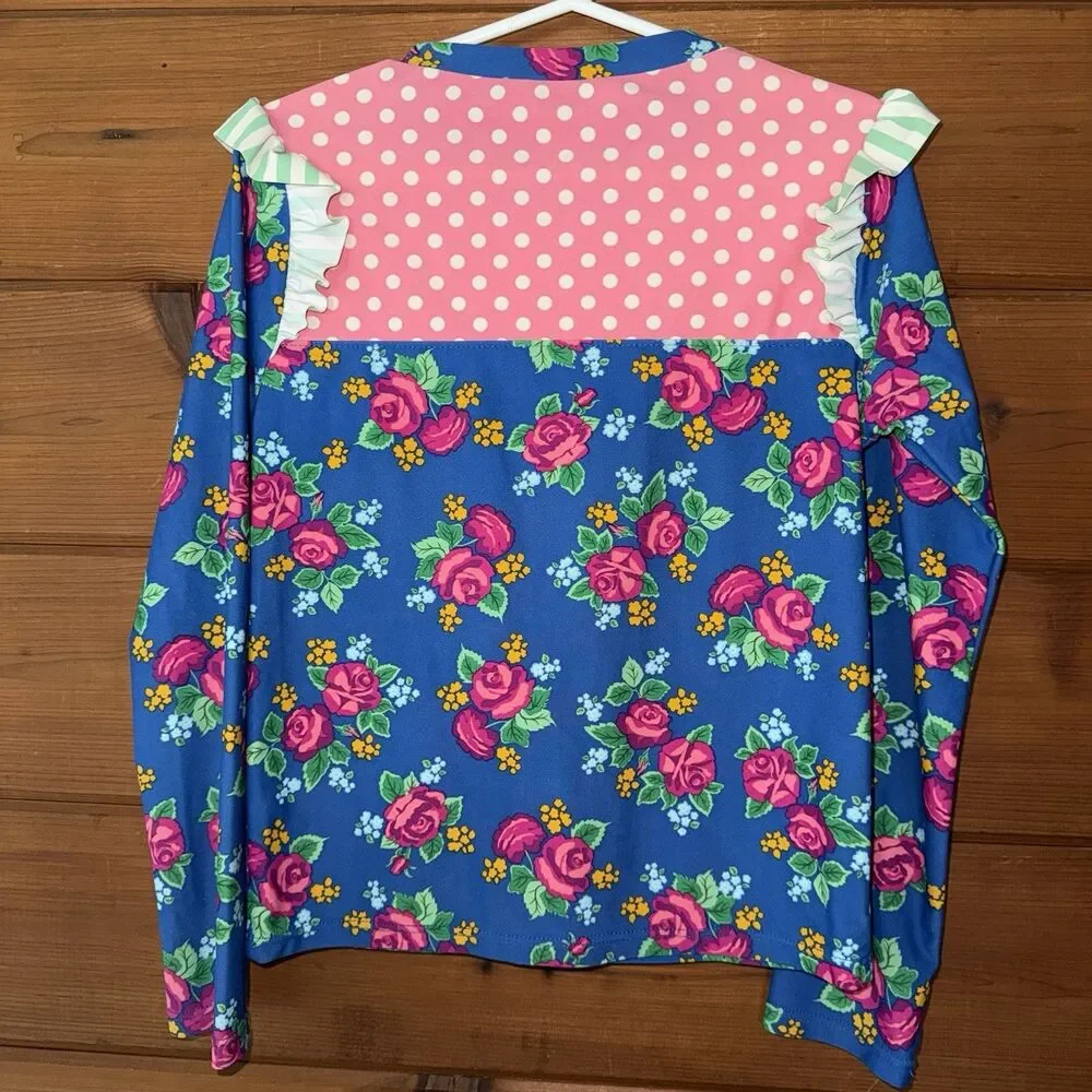 Matilda Jane Girls Rash Guard Size 6 Swim Suit Top Brilliant Dreams